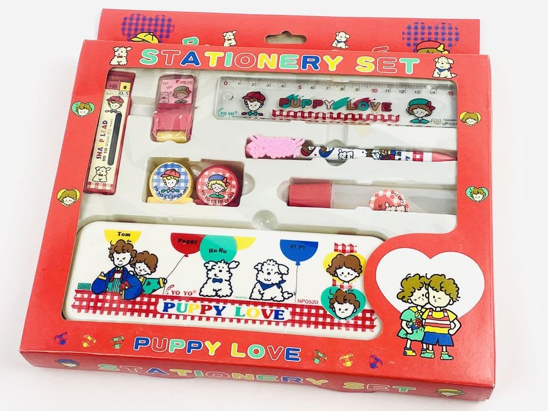 Amazon.co.jp: PUPPY LOVE STATIONERY SET 昭和レトロファンシー